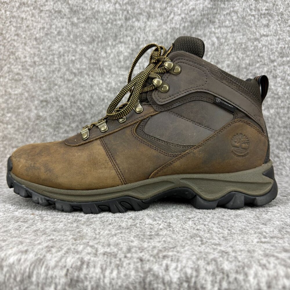 ✅Mens 11 Timberland Mt. Maddsen Hiking Boots Brown Leather Mid Waterproof Shoes - Picture 9 of 12
